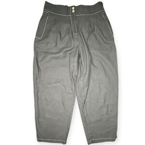 THE KORNER Women’s Charcoal Gray Tencel Cotton Ankle Pants Size 10